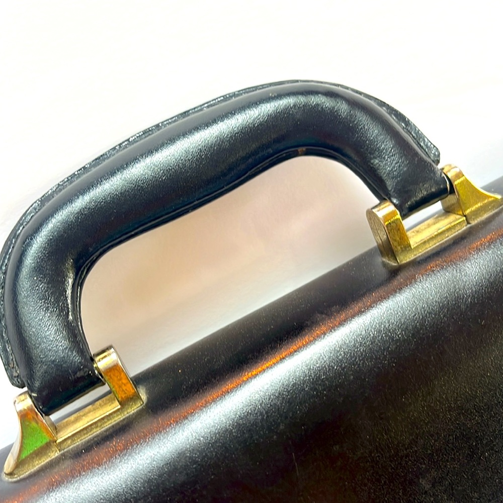 Heritage Black Leather Briefcase - Picture 4 of 13